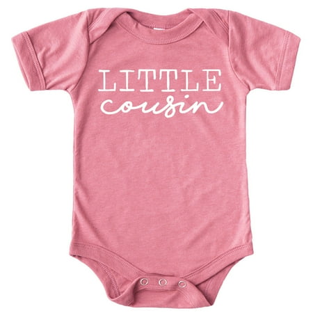 

Little Cousin Bodysuits for Baby and Toddler Fun Family Outfits White on Mauve Bodysuit 12 Months