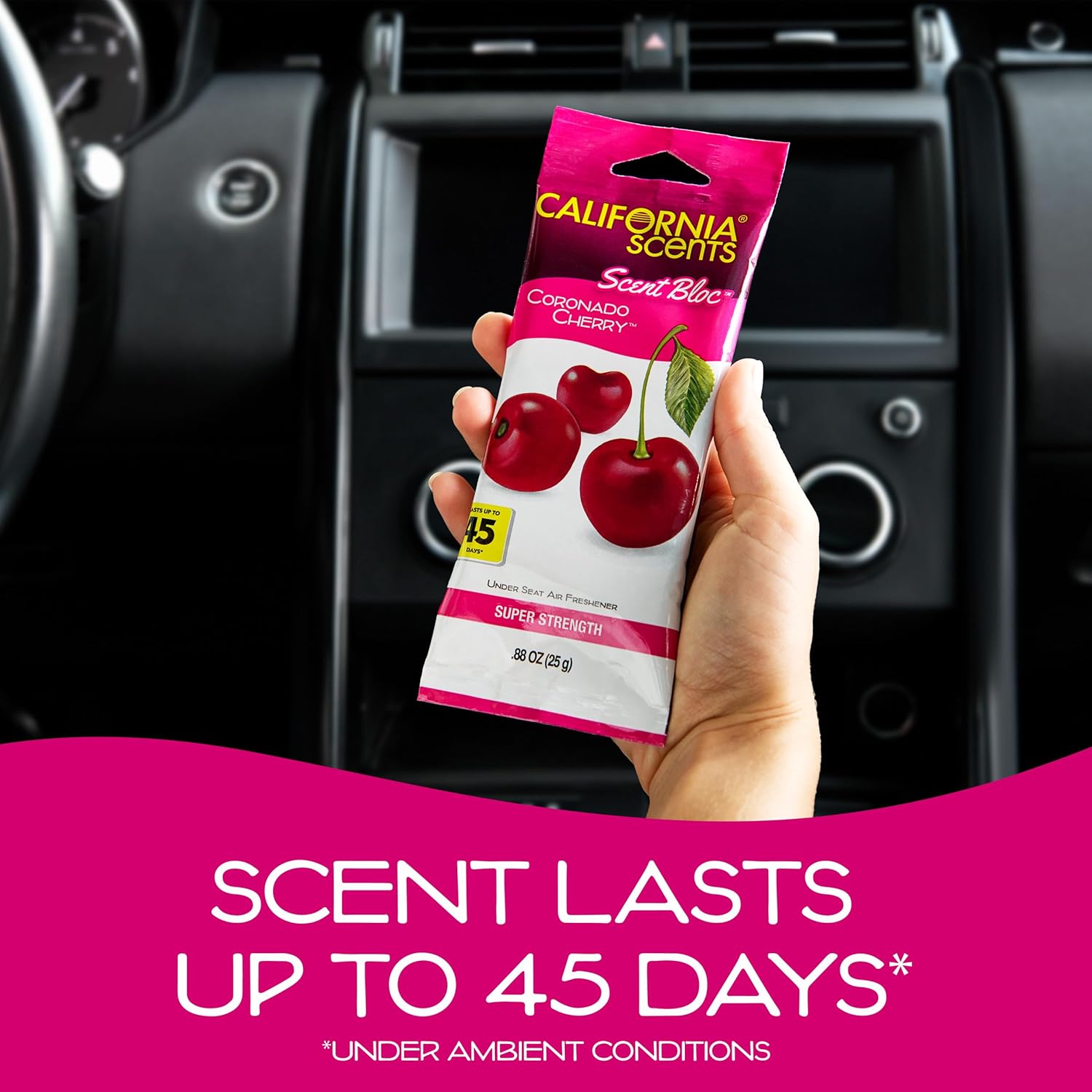 Power Bloc Car Air Freshener, Coronado Cherry Scent