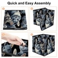 thumbnail image 4 of Animal Foldable Cube Organizer Storage Basket with Handle, 10.8"x10.5"x10.6", Large Capacity Clothes Storage, 4 of 6