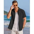 thumbnail image 4 of COOFANDY Mens Beach Shirt Casual Short Sleeve Button Up Shirts Hawii Camp Summer Beach Wear, 4 of 7