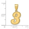thumbnail image 2 of 14k Gold Polished Script Sport game Number 3 Pendant Necklace 17.52x11.58mm Wide Pendant for Women, 2 of 2