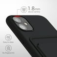 thumbnail image 3 of Kwmobile Case Compatible with Apple iPhone 11 Case - TPU Phone Cover with Credit Card Holder - Black, 3 of 8