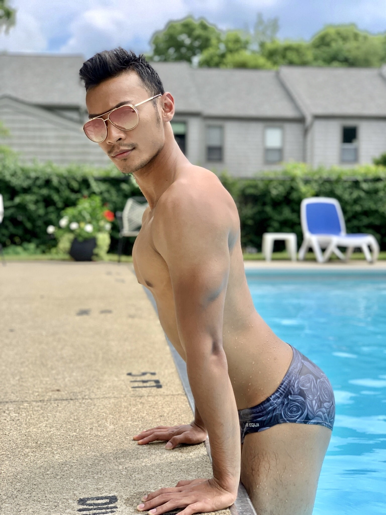 Maris Equi Black Rose Men's Swim Brief