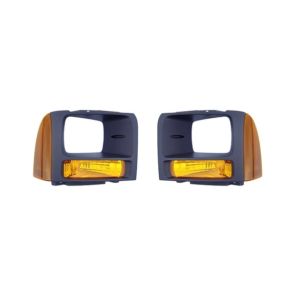 New Pair Of Side Lights Compatible With Ford F250 F350 F450 F550 Super Duty 2006 2007 By Part Numbers 6C3Z13200AAA 6C3Z13201AAA FO2527104 FO2526104