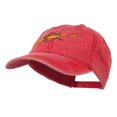 thumbnail image 2 of Fishing Floating Jig Embroidered Washed Cap - Red OSFM, 2 of 5