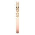 thumbnail image 4 of 0.285 ctw Wedding Band for Women - 14K Rose Gold Natural Morganite Stackable Eternity Ring, 4 of 6