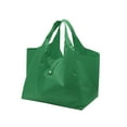 thumbnail image 1 of Bolsa de compras reutilizable para comestibles, tela Oxford lavable y resistente, bolsa de compras plegable de gran capacidad, Color sólido Verde, 1 of 8