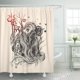 thumbnail image 1 of ABPHQTO Old Ascetic Holding Trishul Og Lord Monocromo Celebrando Maha Shivratri Sketch Cortinas de ducha de baño impermeables Set 165x180 cm, 1 of 2