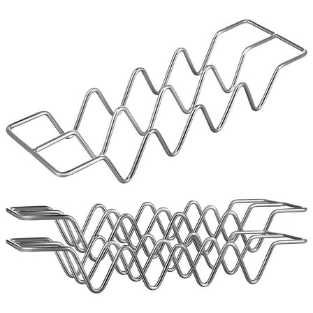 3 Pcs Taco Holder For Baking Stainless Steel Taco Rack Portable Taco Stands For Oven Taco Serving Tray For Tacos Tortillas