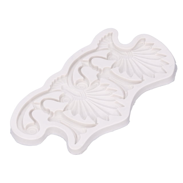 Molde de desplazamiento para decoración de pasteles, molde de silicona con borde de pastel, molde de chocolate con borde de pastel, molde de silicona con borde de pastel, parte superior de la línea