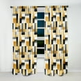 thumbnail image 3 of Designart "Harmonious Arrangement Of Taupe Geometric Blocks" Geometric Blackout Curtain Single Panel, 3 of 4