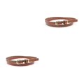 thumbnail image 4 of ziyahi Ceinture de Taille pour Femmes Confortable à Porter Larges Applications Élégante Mode Bon Choix de Cadeau Ceinture de Designer de Luxe pour Femmes Brun 2 Ensembles, 4 of 6