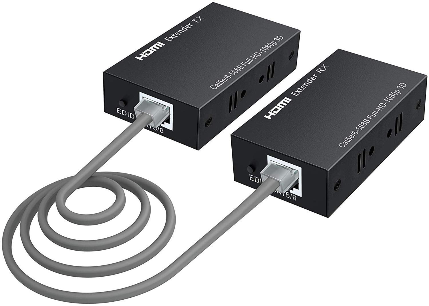 CONVERTISSEUR HDMI VERS RJ45 - PERMET DE TRANSPORTER LE SIGNAL HDMI SUR 50  METRES MAXI VIA 1 CABLE UTP5E