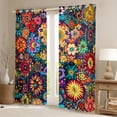 thumbnail image 2 of Castle Fairy Flowers Blackout Curtains Set of 2 (52x84 Each),Exotic Style Window Curtains, 2 of 6