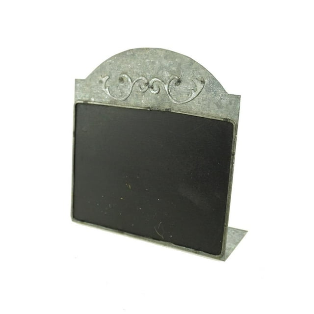 Free Standing Chalkboard with Decorative Top, Gray, 51/2Inch