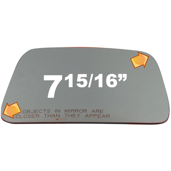 Convex Passenger Side Manual Replacement Mirror Glass Fits 1986-1994 Nissan D21 W/O Baking Plate