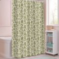 thumbnail image 5 of Shower Curtain Green Floral Silhouette Shower Curtains for Bathroom Decor, Waterproof Polyester Shower Curtain Set with Hooks, Small Stall Size 36" x 72" Vintage Spring Flower, 5 of 9