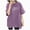 A15-Purple, variant on Women T-Shirt Casual Loose Solid Color Shirt with Crew Neck and Sleeved Drop