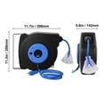 thumbnail image 5 of KFFKFF Retractable Power Cable Reel, 50 FT, Durable 14AWG/3C SJTOW Cable with Illuminated Triple Outlet, 13 Amp Safety Breaker, 180° Rotatable Bracket for Wall or Ceiling Installation, 5 of 9