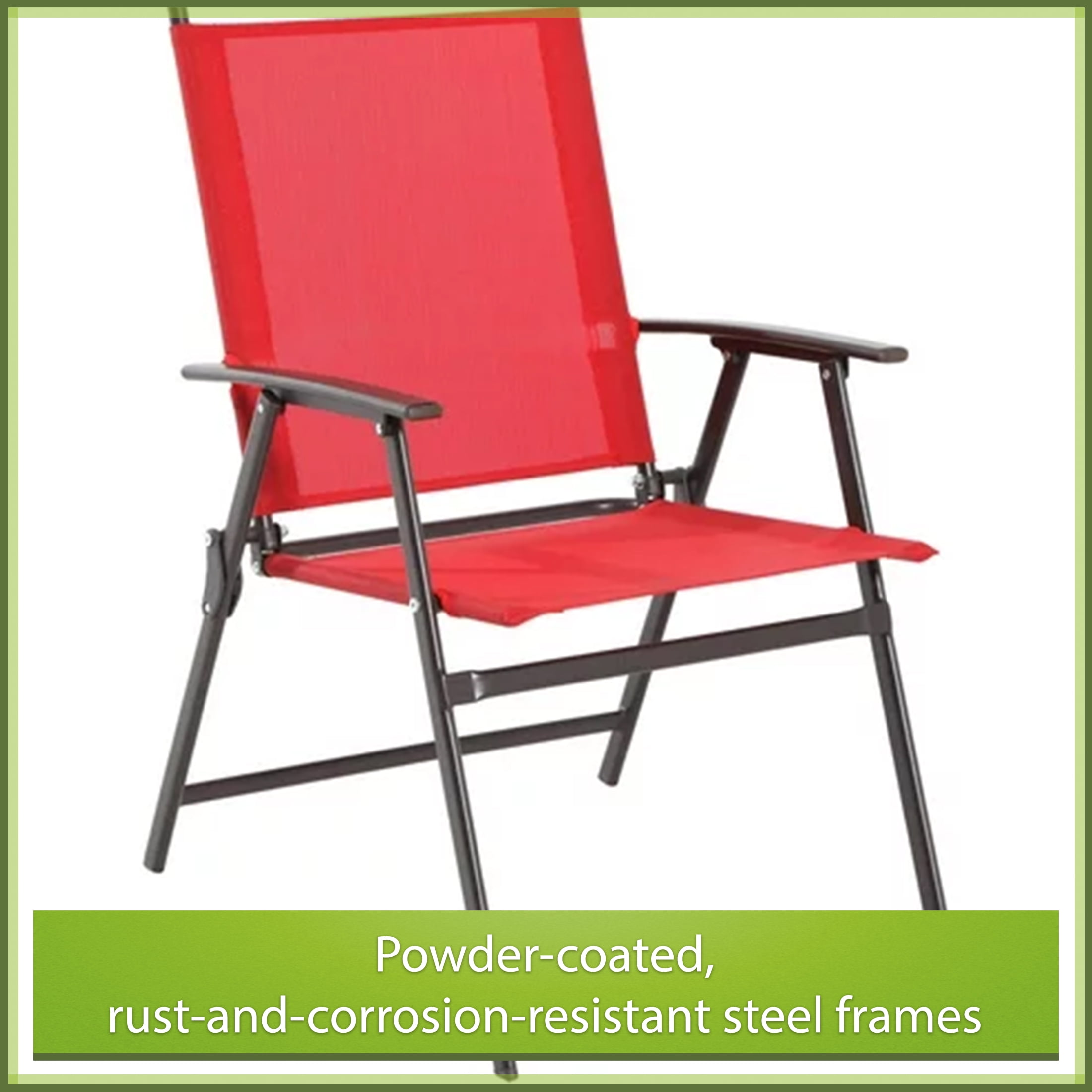 Mainstays Albany Lane Steel 6-Piece Outdoor Patio Dining Set with Umbrella, Red
