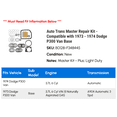 thumbnail image 2 of Auto Trans Master Repair Kit - Compatible with 1973 - 1974 Dodge P300 Van Base, 2 of 2