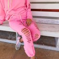 thumbnail image 6 of Scyoekwg Womens Two Piece Sets Fall Outfits Long Sleeve Sweatshirt Jogger Sweatpant Fashion Matching Outfits Casual Sweatsuits (Pink,S), 6 of 7