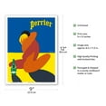 thumbnail image 2 of Perrier - Lovers Couple Embracing - French Bottled Water - Vintage Advertising Poster by Bernard Villemot c.1980 - Master Art Print (Unframed) 9in x 12in, 2 of 4