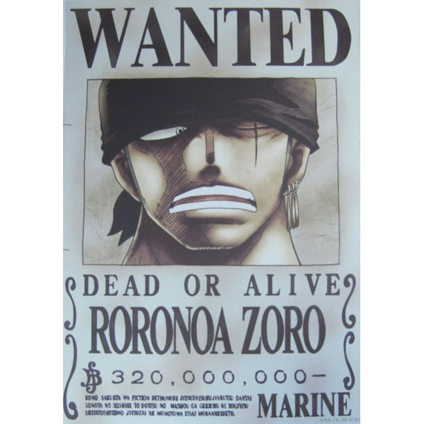 One Piece Wanted Poster Zoro New World Walmart Com