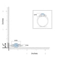 thumbnail image 4 of Angara Natural 0.72 Ct. Aquamarine with Diamond Classic Ring in 14K White Gold for Women (Ring Size: 11.5), 4 of 9