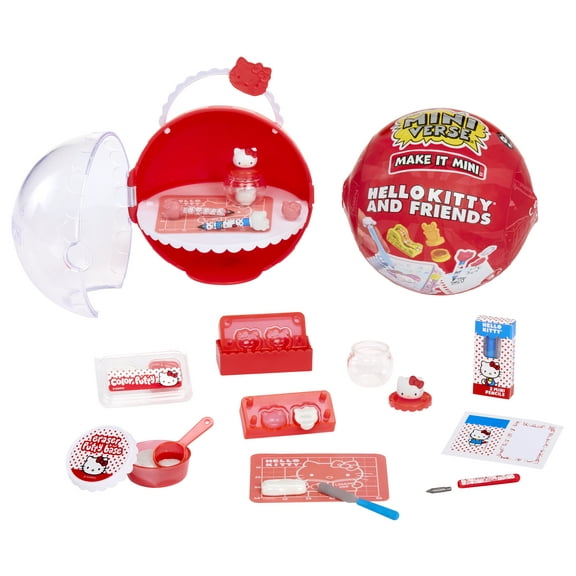 MGA's Miniverse Make It Mini Hello Kitty and Friends Series 3 Mini Collectibles, Sanrio, Retro Stationery Replicas, Crafts, 8 