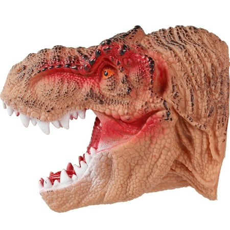 

SchSin Dinosaur Hand Puppet High Simulation Dino Stretchy Hand Glove Imagination Development Lifelike Hand Puppet Toys Natural Latex Animal Head Glove for Kids Adults Gift