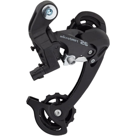 microSHIFT M26 Rear Derailleur - 7/8 Speed, Long Cage, Black