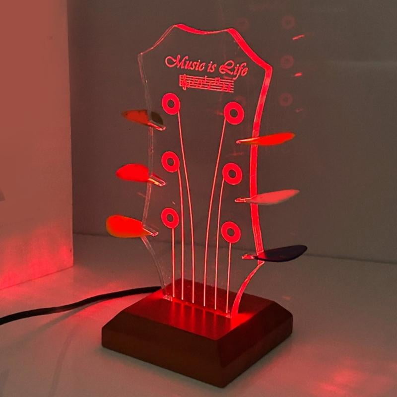 CEORPER Electric Guitar Pick Stand 7 Color Guitar Pick Display with Base for Storage