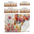 thumbnail image 2 of Window Valance Rod Pocket Short Curtain Panel Anemone Retro Oil Painting Art Valances for Kitchen Windows,Country Floral Vintage Linen Curtain Valance Drapes for Bedroom Bathroom 54x18in, 2 of 8