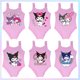 thumbnail image 1 of Traje de baño de chicas de Anime Sanrios Kuromi Kawaii Dopamine con volantes estilo Honda Nuevo verano para niños Vacaciones al aire libre Trajes de baño Ropa de playa, 1 of 5