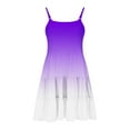 thumbnail image 6 of Nmnitkp Girls Dress Boho Gradient Girl Dresses Flutter Sleeve Tiered A Line Summer Dresses with Pockets Purple,9 Years, 6 of 7