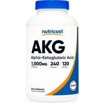 Nutricost AKG Alpha Ketoglutaric Acid Supplement 1,000 mg, 240 Capsules, 120 Servings Per Bottle - Powerful Precursor to Glutamine & Arginine, Energy Support Supplement