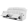 thumbnail image 3 of Contemporary Home Living Padded Arm Channel Tufted Faux Leather Straight Reclining Sofa - 85" -, 3 of 4