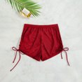 thumbnail image 7 of Iugvhana Womens Beach Shorts Summer Solid Color Mesh Drawstring Side Casual Quick Dry Shorts Swim Trunks Beach Cover Up Shorts Beachwear Red M, 7 of 7