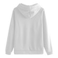 thumbnail image 4 of Htigea Women's Drawstring Hooded Sweatshirt Casual Loose Tunic Hoodies Thin Fleece Long Sleeve Pullover Tops Gray XL, 4 of 4