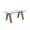 thumbnail image 4 of Milan Esmeralda Walnut Veneer 5-PC Dining Set w/ 2-Tone White/Wood Chairs, 4 of 10