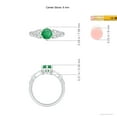 thumbnail image 6 of ANGARA Natural Solitaire Round Emerald Celtic Knot Ring in 14K White Gold for Women (Size-6mm) | May Birthstone, Birthday, Anniversary, Jewelry Gift for Women | Natural Emerald Ring, 6 of 10