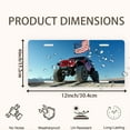 thumbnail image 2 of Flag topped Red Jeep Front License Plate,Metal License Plate,Funny Standard Plates Personalized Novelty Decorative For Men/Women/Boys/Girls Car 6×12 Inch, 2 of 7