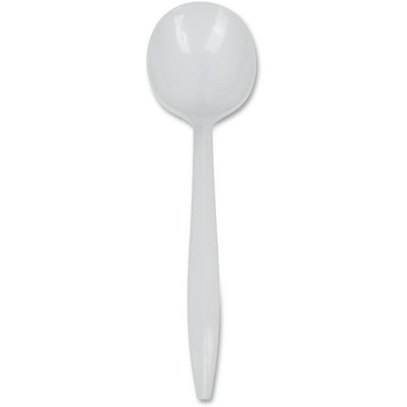 Francis Cream Soup Spoon - Genuine Joe, GJO20003, Medium-Weight Soup Spoon, 1000 / Carton, White