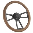 thumbnail image 1 of International - All Models 18" Polished Billet & Half Wrap Steering Wheel Big Rig Truck - Tan - THB5, 1 of 1