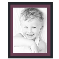 ArtToFrames 22x28" Matted Picture Frame with 18x24" Single Mat Photo Opening Framed in 1.25" Satin Black and 2" Ruby Mat (FWM-3926-22x28)