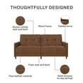 thumbnail image 6 of DHP Andora Coil Futon, Camel Faux Leather, 6 of 9