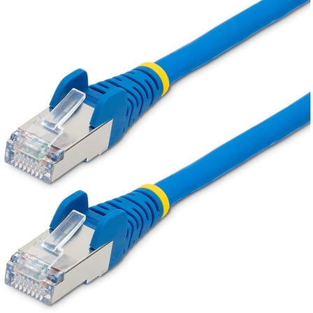 StarTech 7ft CAT6a Ethernet Cable - Low Smoke Zero Halogen (LSZH) - 10 Gigabit 500MHz 100W PoE RJ45 S/FTP Blue Network Patch Cord Snagless w/Strain Relief (NLBL-7F-CAT6A-PATCH)
