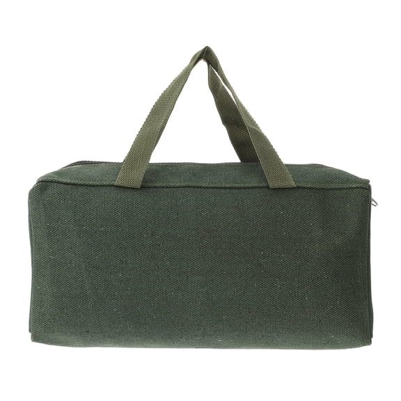 Minkissy Multipurpose Tool Bag Green Canvas Heavy Duty Large Capacity Storage