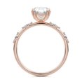 thumbnail image 3 of Solitaire Brilliance Elegant 2.10ct Oval-Cut Diamond Engagement Ring with Marquise Accents 18K Rose Gold, Ring Size 10.5, 3 of 3